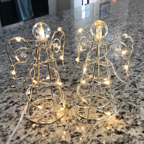 Two Light Up Angels Decor Christmas USB & Angel Ornament - Picture 2 of 11